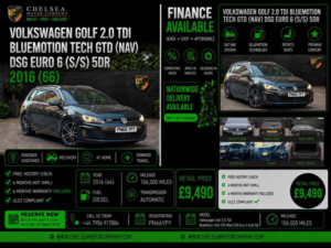 2016 Volkswagen Golf 2.0 Tdi Bluemotion Tech Gtd (nav) DSG Euro 6 (s/s) 5dr in Grey — image 2