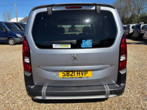 2021 Peugeot Rifter Wheelchair Accessible Vehicle Wav With Hoist Passenger Up Front 1.5 Bluehdi Allure in Grey — image 4