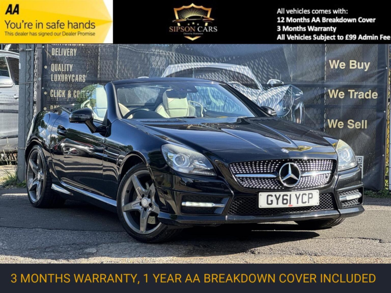 2011 Mercedes-Benz Slk 1.8 Slk200 Blueefficiency Amg Sport G-Tronic+ Euro 5 (s/s) 2dr in Black — image 1