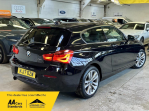 2017 BMW 1 Series 1.5 118i Sport Auto Euro 6 (s/s) 3dr in Black — image 4