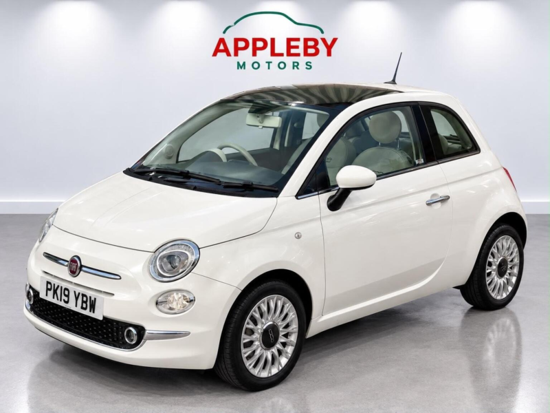 2019 Fiat 500 1.2 Lounge Euro 6 (s/s) 3dr in White — image 1