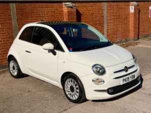 2019 Fiat 500 1.2 Lounge Euro 6 (s/s) 3dr in White — image 2