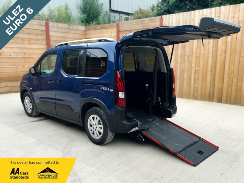 2021 Peugeot Rifter 3 SEAT Petrol Wheelchair Accessible Disabled Access Vehicle Wav in Blue — image 1