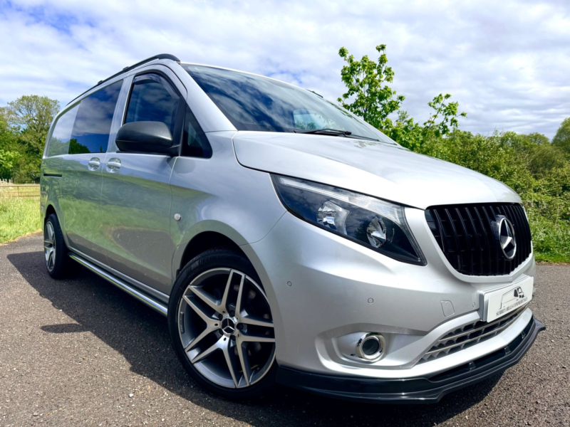2018 Mercedes-Benz Vito 2.1 116 Cdi Bluetec Sport Crew Van Double Cab 5dr Diesel G-Tronic Automatic Rwd L2 Euro 6 (s/s) (lwb) (163 Ps) in Silver — image 1