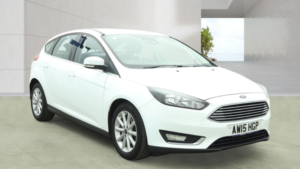 2015 Ford Focus 1.0 T Ecoboost Titanium White 5dr Low Tax+satnav+cruise+9 Stamps in White — image 3