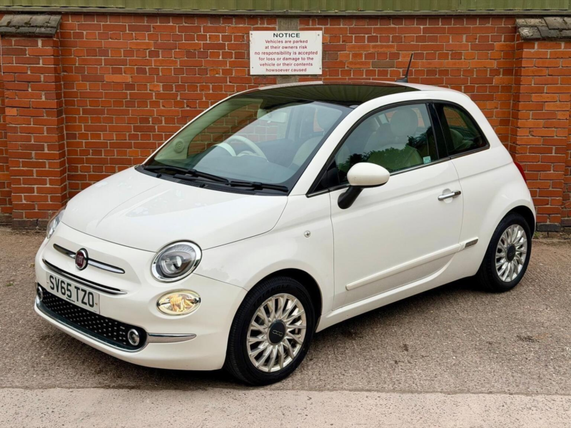 2015 Fiat 500 1.2 Lounge Euro 6 (s/s) 3dr in White — image 1
