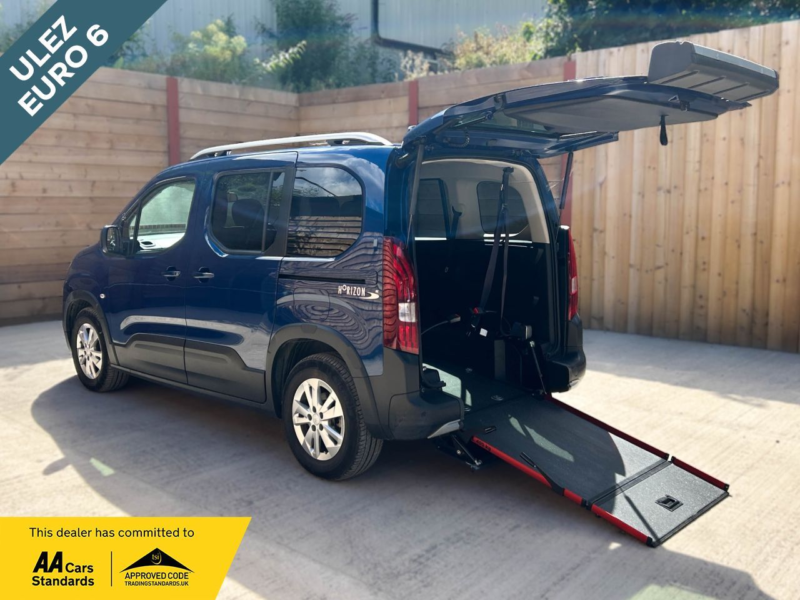2021 Peugeot Rifter 3 SEAT Petrol Auto Wheelchair Accessible Disabled Access Vehicle Wav in Blue — image 1