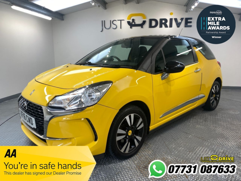 2016 Ds Automobiles Ds 3 1.2 Puretech Chic Hatchback 3dr Petrol Manual Euro 6 (82 Ps) in Yellow — image 1