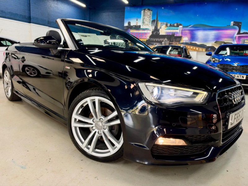2015 Audi A3 Cabriolet 1.4 Tfsi Cod S Line S Tronic Euro 6 (s/s) 2dr in Black — image 1