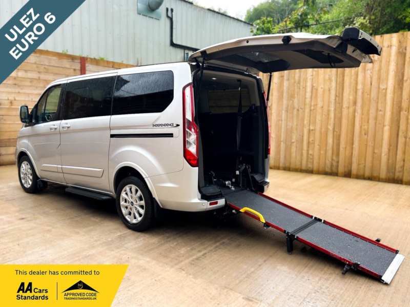2022 Ford Tourneo Custom 6 SEAT Auto Wheelchair Accessible Disabled Access Vehicle Wav in Silver — image 1