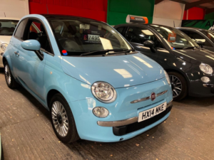 2014 Fiat 500 1.2 Lounge Dualogic Euro 6 (s/s) 3dr in Blue — image 2