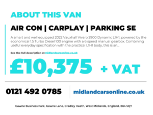 2022 Vauxhall Vivaro 1.5 Vivaro Dynamic 1.5d 100 M6 L1h1 27/2900 Panel Van in White — image 2