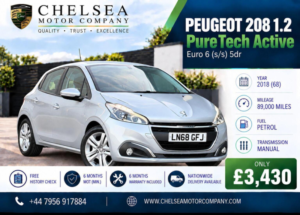 2018 Peugeot 208 1.2 Puretech Active Euro 6 (s/s) 5dr in Silver — image 2