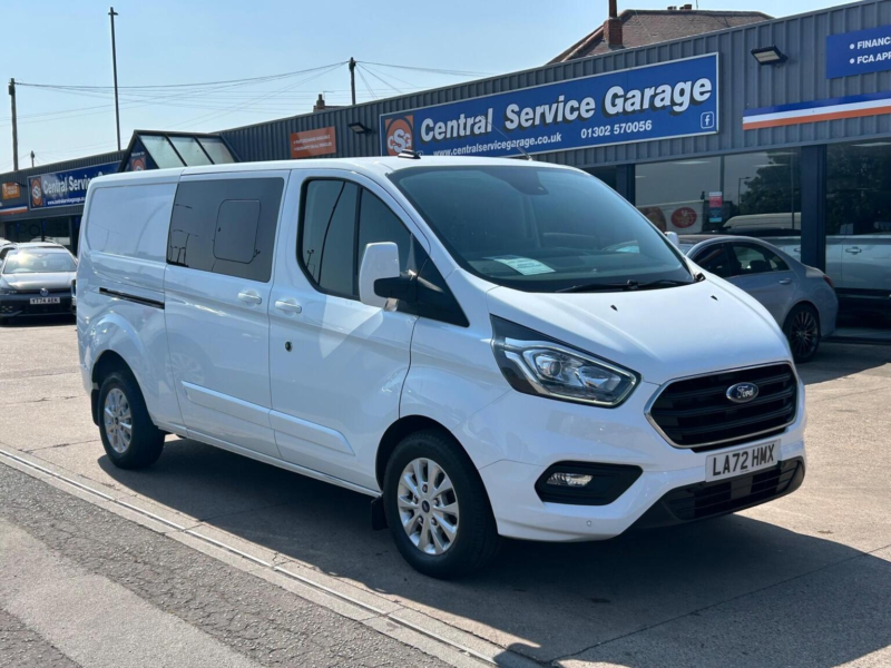2022 Ford Transit Custom 2.0 320 Ecoblue Limited Crew Van L2 H1 Euro 6 (s/s) 5dr in White — image 1