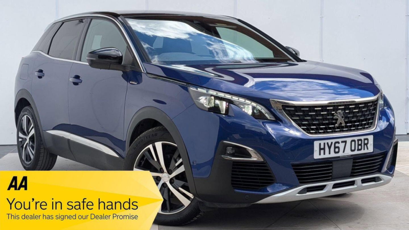 2017 Peugeot 3008 1.6 Bluehdi Gt Line Euro 6 (s/s) 5dr in Blue — image 1
