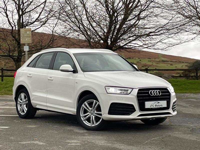2016 Audi Q3 2.0 Tdi S Line Navigation 5dr Man, Diesel, White + £35 Road Tax in White — image 1