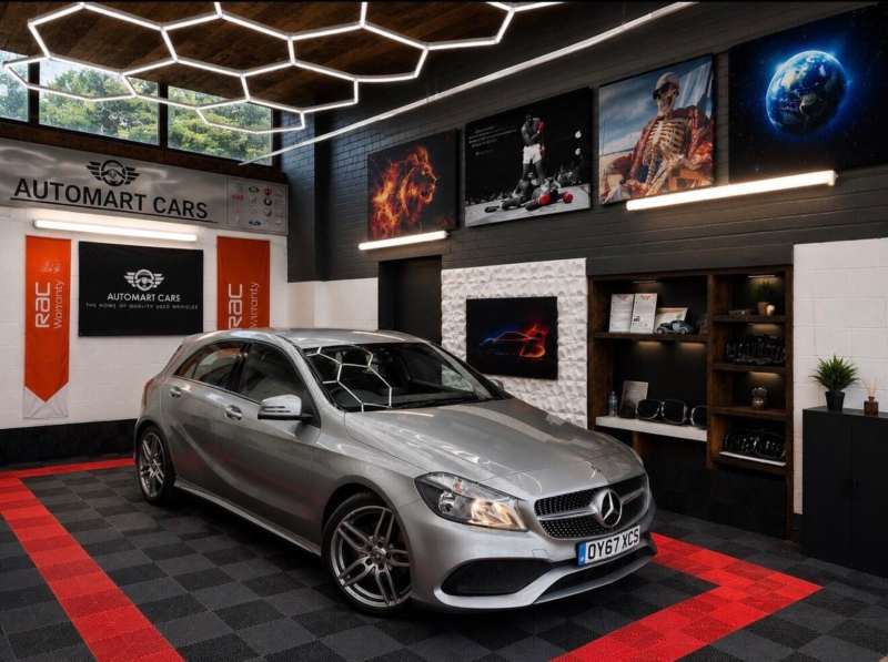 2017 Mercedes-Benz A Class 1.5 A180d Amg Line 7g-Dct Euro 6 (s/s) 5dr in Silver — image 1