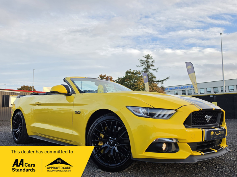 2016 Ford Mustang 5.0 V8 Gt Convertible 2dr Petrol Selshift Euro 6 (416 Bhp) in Yellow — image 1
