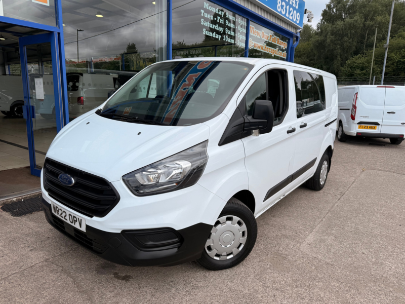 2022 Ford Transit Custom 2.0 300 Ecoblue Leader Crew Van Double Cab 5dr Diesel Manual L1 H1 Euro 6 105 Ps in White — image 1