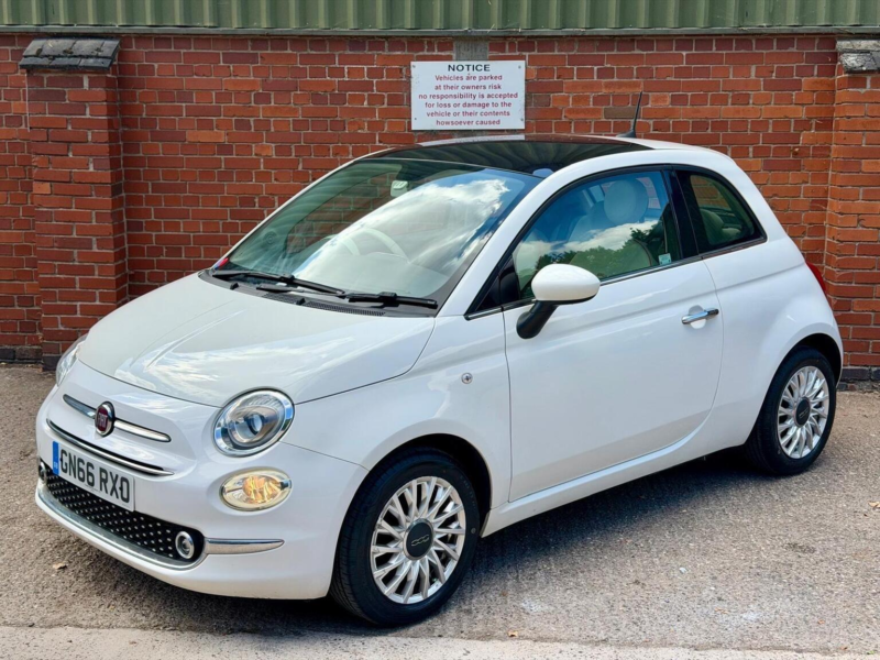 2016 Fiat 500 1.2 Lounge Euro 6 (s/s) 3dr in White — image 1