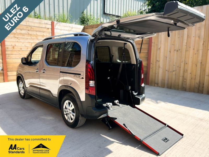2021 Peugeot Rifter 3 SEAT Wheelchair Accessible Disabled Access Vehicle Wav in Grey — image 1