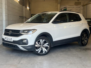 2022 Volkswagen T-Cross 1.0 Tsi Black Edition SUV 5dr Petrol Manual Euro 6 (s/s) (95 Ps) in White — image 3