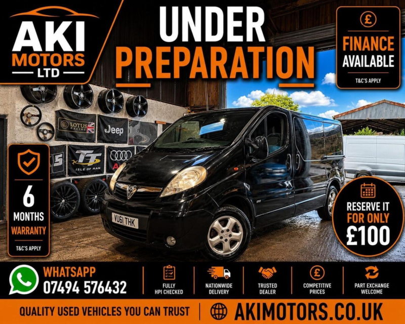2011 Vauxhall Vivaro 2.0 Cdti Sportive Fwd L1 4dr in Black — image 1