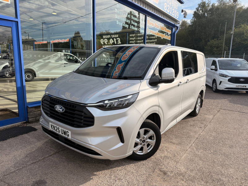 2025 Ford Transit Custom 2.0 320 Ecoblue Limited Crew Van Double Cab 5dr Diesel Manual L1 H1 Euro 6 136 Ps in Silver — image 1