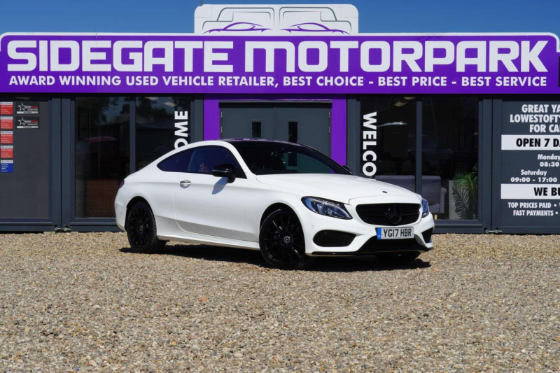 2017 Mercedes-Benz C Class 2.0 C200 Amg Line (premium) G-Tronic+ 4matic Euro 6 (s/s) 2dr in White — image 1