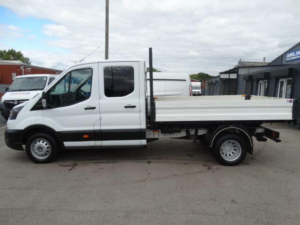 2022 Ford Transit 2.0 Ecoblue 350 Leader D/cab Tipper in White — image 4