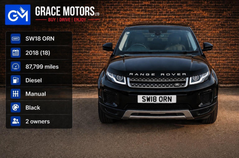 2018 Land Rover Range Rover Evoque 2.0 Ed4 Se Fwd Euro 6 (s/s) 5dr in Black — image 1