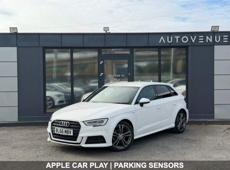 2016 Audi A3 2.0 Tdi S Line Sportback 5dr Diesel Manual Euro 6 (s/s) (150 Ps) in White — image 1