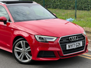 2017 Audi A3 2.0 Tfsi S Line Sportback S Tronic Quattro Euro 6 (s/s) 5dr in Red — image 6