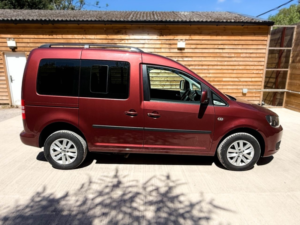 2014 Volkswagen Caddy Life 2 SEAT Passenger Up Front Auto Wheelchair Accessible Disabled Access Vehicle Wav in Red — image 6