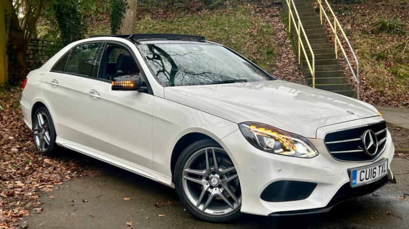 2016 Mercedes-Benz E Class E220*amg Night Edition Prem+*1owner-Only 35k-Panroof-Hk Hifi-Xenons-Cam**beautiful Machine** in White — image 1
