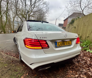 2016 Mercedes-Benz E Class E220*amg Night Edition Prem+*1owner-Only 35k-Panroof-Hk Hifi-Xenons-Cam**beautiful Machine** in White — image 4