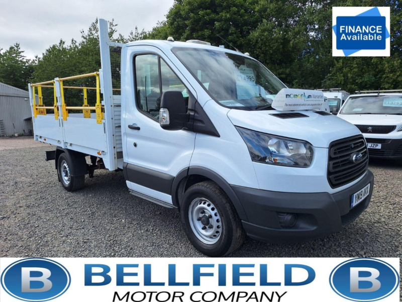 2019 Ford Transit 2.0 350 Ecoblue Dropside Flat Bed in White — image 1