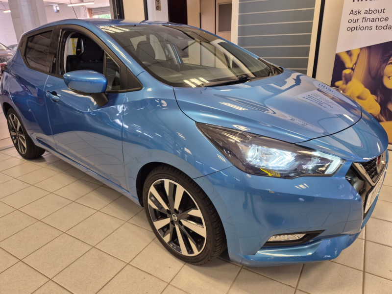 2021 Nissan Micra 1.0 Ig-T Tekna Hatchback 5dr Petrol Xtron Euro 6 (s/s) (92 Ps) in Blue — image 1
