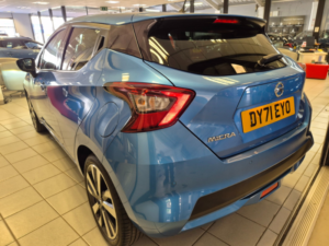 2021 Nissan Micra 1.0 Ig-T Tekna Hatchback 5dr Petrol Xtron Euro 6 (s/s) (92 Ps) in Blue — image 2