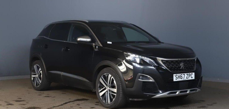 2017 Peugeot 3008 2.0 Bluehdi Gt Eat Euro 6 (s/s) 5dr in Black — image 1