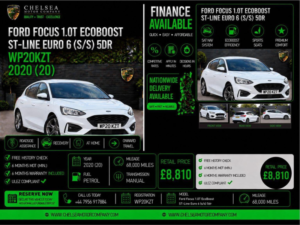 2020 Ford Focus 1.0t Ecoboost St-Line Euro 6 (s/s) 5dr in White — image 2