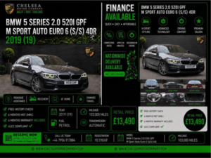 2019 BMW 5 Series 2.0 520i Gpf M Sport Auto Euro 6 (s/s) 4dr in Grey — image 2