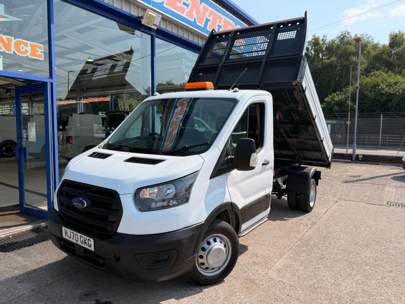 2020 Ford Transit 2.0 350 Ecoblue Leader Single Cab Tipper 2dr Diesel Manual Rwd L2 Euro 6 130 Ps in White — image 1