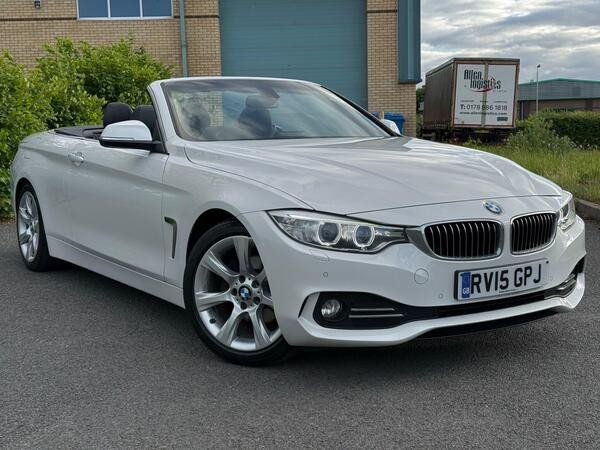 2015 BMW 4 Series 2.0 420d Luxury Convertible in White — image 1