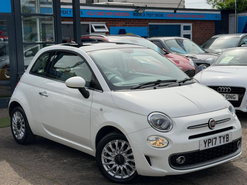 2017 Fiat 500 1.2 Lounge Euro 6 (s/s) 3dr in White — image 1