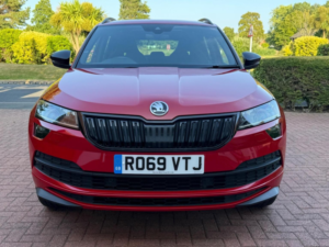 2019 Skoda Karoq 2.0 Tdi Sportline 4WD Euro 6 (s/s) 5dr in Red — image 2