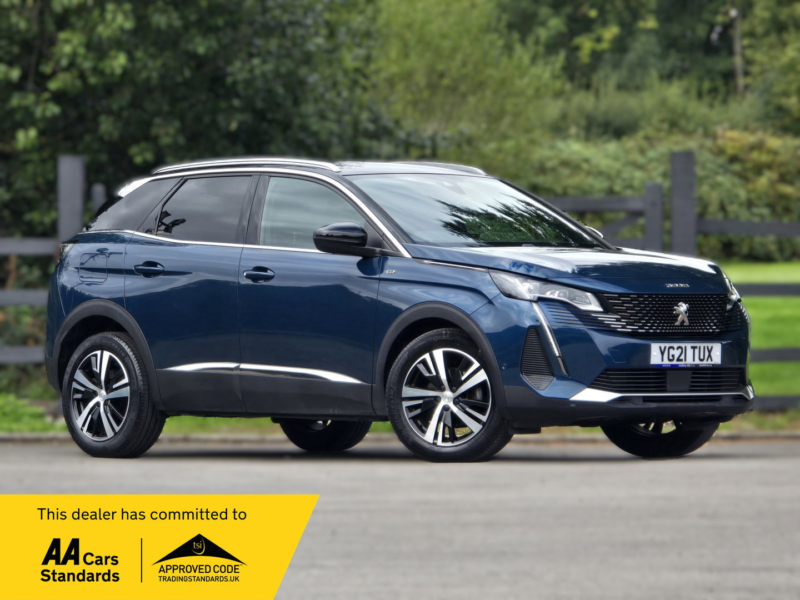 2021 Peugeot 3008 1.5 Bluehdi Gt SUV 5dr Diesel Manual Euro 6 (s/s) (130 Ps) in Blue — image 1