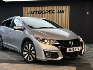 2016 Honda Civic 1.6 I-Dtec Sr Tourer 5dr Diesel Manual Euro 5 (s/s) (120 Ps) in Silver — image 2