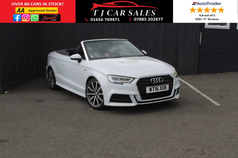 2016 Audi A3 Cabriolet 1.4 Tfsi Cod S Line in White — image 1