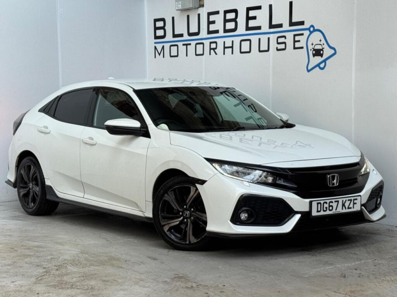 2017 Honda Civic 1.5 Vtec Turbo Sport CVT Euro 6 (s/s) 5dr in White — image 1